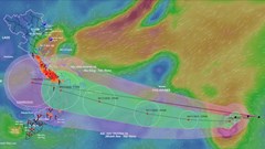 Bão số 13 Kalmaegi liên tục tăng cấp khi vào Biển Đông