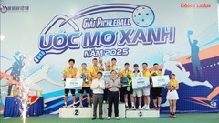 Giải Pickleball 'Ước Mơ Xanh' 2025: Trao giải nội dung đôi nam trên 40 tuổi và đôi nam nữ dưới 40 tuổi