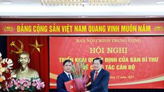 Đồng chí Nguyễn Xuân Trường được bổ nhiệm giữ chức Phó Trưởng Ban Nội chính Trung ương