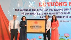 Đón nhận Bằng xếp hạng di tích quốc gia Đền thờ Trương Định