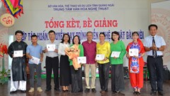 Quảng Ngãi tập huấn, truyền dạy trình diễn Nghệ thuật Bài chòi