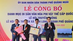 Đón nhận Bằng công nhận di sản văn hóa phi vật thể quốc gia Lễ hội đua thuyền xã Tịnh Long