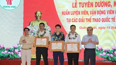 Quảng Ngãi tuyên dương, khen thưởng HLV, VĐV đạt thành tích xuất sắc