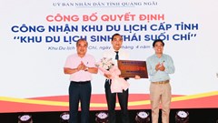 Công nhận Khu du lịch sinh thái Suối Chí là Khu du lịch cấp tỉnh