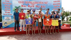 Bế mạc Giải Bóng chuyền nữ bãi biển Quảng Ngãi mở rộng