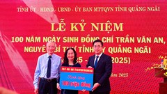 Kỷ niệm 100 năm ngày sinh nguyên Bí thư Tỉnh ủy Quảng Ngãi Trần Văn An 
