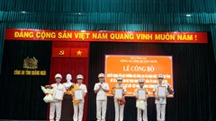 Quảng Ngãi công bố quyết định của Bộ Công an về công tác cán bộ