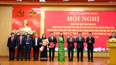 Tỉnh ủy Quảng Ngãi công bố quyết định thành lập các đảng bộ, cơ quan