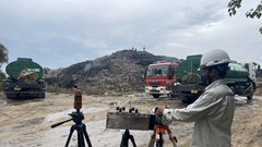 Quảng Ngãi quan trắc môi trường sau vụ cháy tại Nhà máy rác Nghĩa Kỳ