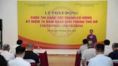 Thi sáng tác tranh cổ động tuyên truyền kỷ niệm 70 năm Ngày Giải phóng Thủ đô