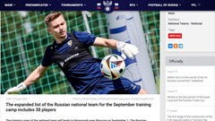 LĐBĐ Nga công bố danh sách sơ bộ 38 cầu thủ chuẩn bị cho LPBank Cup 2024