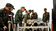 Cận cảnh trận địa pháo hoa quy mô lớn chào mừng thành công Đại hội XIV của Đảng