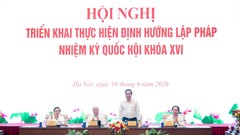 Hội nghị triển khai thực hiện Định hướng lập pháp nhiệm kỳ Quốc hội khóa XVI