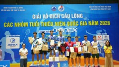 Đoàn TP.HCM thắng lớn tại Giải cầu lông thiếu niên quốc gia 2026 
