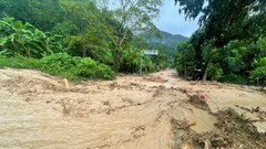 Thanh Hóa mưa lũ dữ dội: 10 công nhân thoát nạn giữa dòng nước