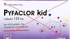 Thanh Hóa: Thu hồi toàn tỉnh lô thuốc Pyfaclor Kid do vi phạm chất lượng
