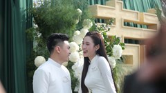 Hoa hậu Đỗ Thị Hà rạng rỡ trong lễ nạp tài cùng thiếu gia Tập đoàn Sơn Hải