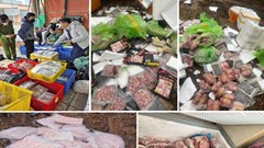 Đột kích 5 kho lạnh, thu giữ hơn 1,1 tấn thực phẩm “bẩn” trước Tết