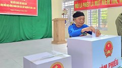 Bản Thái Pù Luông rộn ràng ngày hội bầu cử