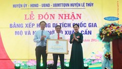 Mộ và Nhà thờ Võ Xuân Cẩn là Di tích lịch sử quốc gia