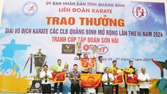 Tuyên Hoá nhất toàn đoàn giải Karate các CLB Quảng Bình mở rộng