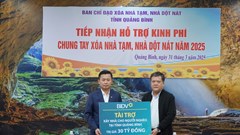 Hai ngân hàng hỗ trợ tỉnh Quảng Bình 40 tỉ đồng để xóa nhà tạm, nhà dột nát