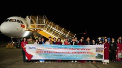 Sân bay Đồng Hới đón chuyến bay charter đầu tiên đến từ Đài Bắc