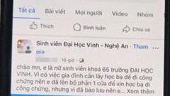 Bị tố "gạ gẫm" nữ sinh, một cán bộ Đại học Vinh bị tạm đình chỉ