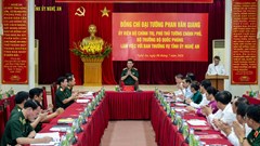 Đại tướng Phan Văn Giang: Nghệ An gắn phát triển kinh tế với củng cố quốc phòng