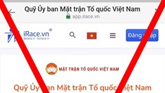 Không chuyển tiền vào những tài khoản giả mạo MTTQ Việt Nam 
