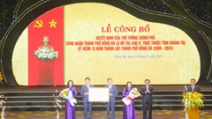Công bố Quyết định của Thủ tướng Chính phủ công nhận thành phố Đông Hà là đô thị loại II