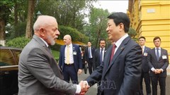 Chủ tịch nước Lương Cường chủ trì lễ đón chính thức Tổng thống Brazil