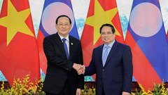 Thủ tướng Phạm Minh Chính gặp, làm việc với Thủ tướng Lào nhân dịp dự Hội nghị Thượng đỉnh P4G