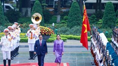 Thủ tướng Phạm Minh Chính chủ trì lễ đón chính thức Thủ tướng Thái Lan thăm Việt Nam