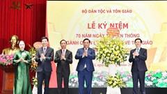 Lễ kỷ niệm 70 năm Ngày truyền thống ngành Quản lý nhà nước về tôn giáo