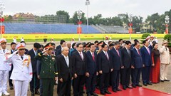 Lãnh đạo Đảng, Nhà nước vào Lăng viếng Chủ tịch Hồ Chí Minh, dâng hương tưởng niệm các anh hùng liệt sĩ