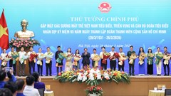 Thủ tướng gặp mặt các gương mặt trẻ tiêu biểu, triển vọng và cán bộ đoàn tiêu biểu