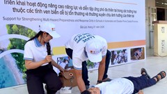 Diễn tập phòng, chống đa thiên tai trong trường học ở Gia Lai