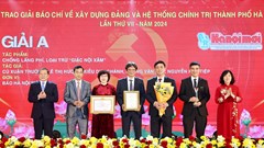 Trao Giải báo chí về xây dựng Đảng và hệ thống chính trị thành phố Hà Nội lần thứ VII - năm 2024