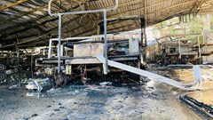 Lại xảy ra vụ cháy hàng chục xe điện du lịch ở Hội An