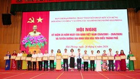 Hải Phòng tuyên dương 114 gia đình văn hóa tiêu biểu