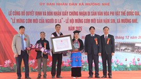 Đón nhận Di sản văn hóa phi vật thể quốc gia “Lễ mừng cơm mới của người Si La“