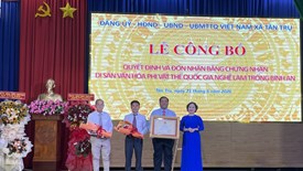 Nghề làm trống Bình An đón chứng nhận Di sản văn hóa phi vật thể quốc gia