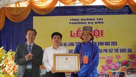 Lễ hội Khai hạ làng Tượng Sơn đón nhận bằng Di sản văn hóa phi vật thể quốc gia