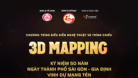 VINAMA mang nghệ thuật 3D Mapping thắp sáng công trình biểu tượng của TP.HCM