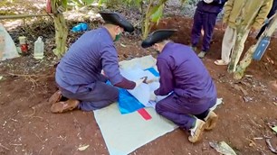 Tìm thấy một hài cốt liệt sĩ trong rẫy cà phê của người dân ở Sê Kông - Lào