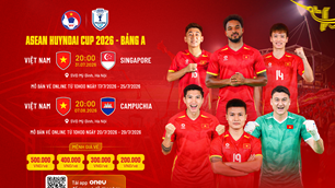 Mở bán vé hai trận sân nhà của tuyển Việt Nam tại ASEAN Cup 2026