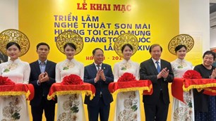 44 tác phẩm sơn mài tiêu biểu chào mừng Đại hội XIV của Đảng