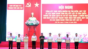 Cần Thơ quy tập 158 hài cốt liệt sĩ, lấy 4.122 mẫu sinh phẩm