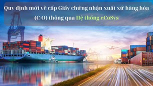 Quy định mới về cấp Giấy chứng nhận xuất xứ hàng hóa (C/O) thông qua Hệ thống eCoSys có hiệu lực từ 1.7